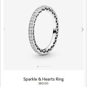 Pandora sparkle and heart ring 🤩💞